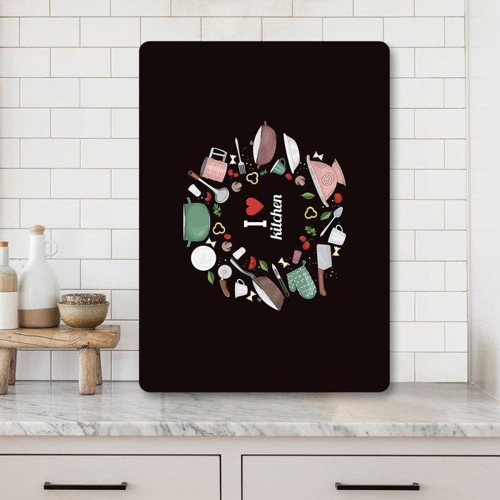 Hermia Tabla de Cortar de Vidrio Templado Antibacteriana Higiénica 30 x 40 cm